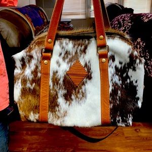 Cow hide purse